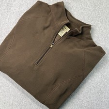 L.L. Bean Women's Brown Fleece Quarter Zip Pullover M Regular Outdoor Layer