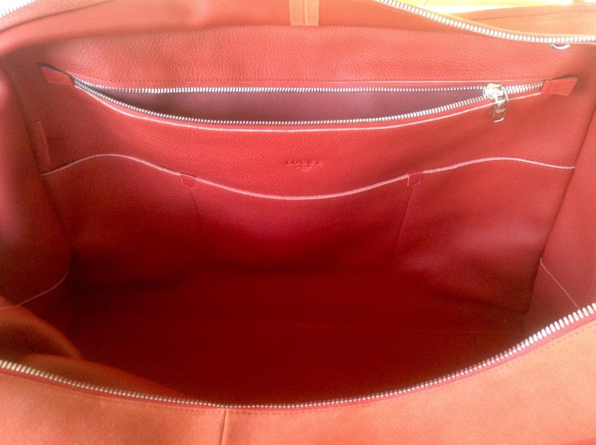 LOEWE condition rare Amazona weekender in the bright red color image 4