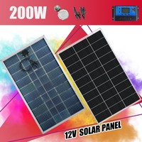 200 Watt Bifaziale Solarpanel Solarmodul Kit 12V 200W Solar Wohnmobile Wohnwagen