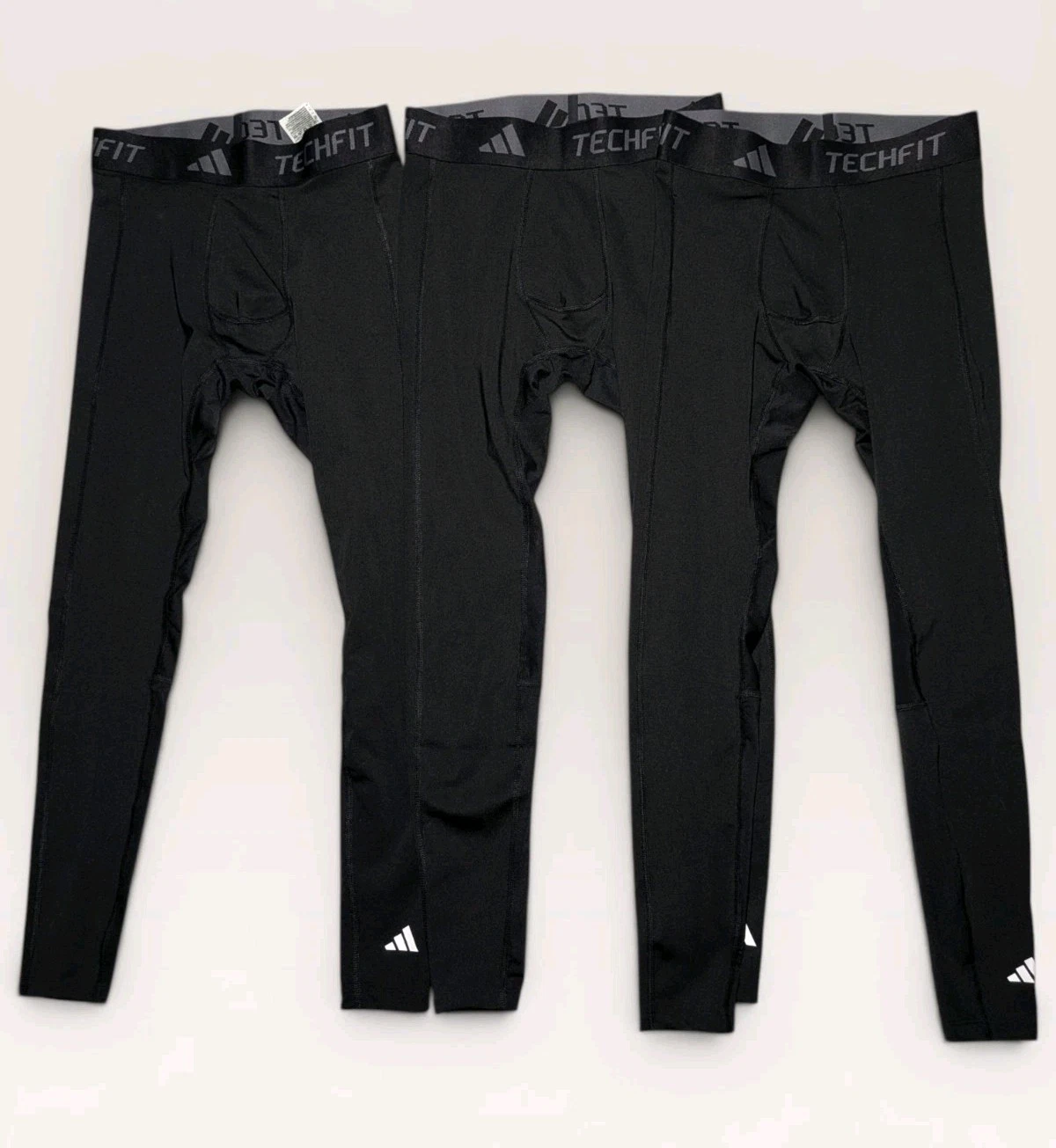 Bundle of 3 adidas Techfit Compression Leggings Black Mens Small NWT