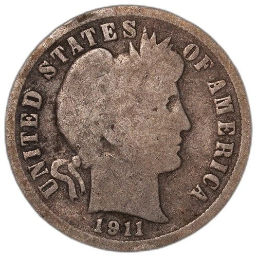 1911-D Barber Dime - KM#113 - Silver .900