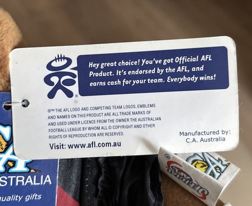 Essendon Bombers AFL (Australian Football League) Magic Player Beanie Kid Bear - Picture 5 of 5