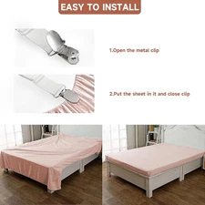 Bed Sheet Straps, Upgrade Fitted Bed Sheet Holders for Corners, Non Slip Shee...