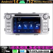 Unità principale 7" Android 14 radio carplay GPS SAT navigatore DAB per Toyota Hilux 2012-2014