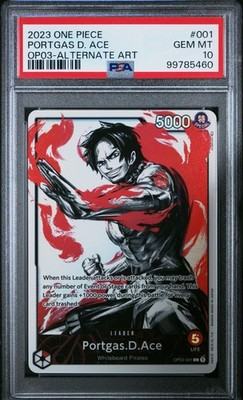 One Piece OP03-001 Portgas.D. Ace Alternate Alt Art Parallel
