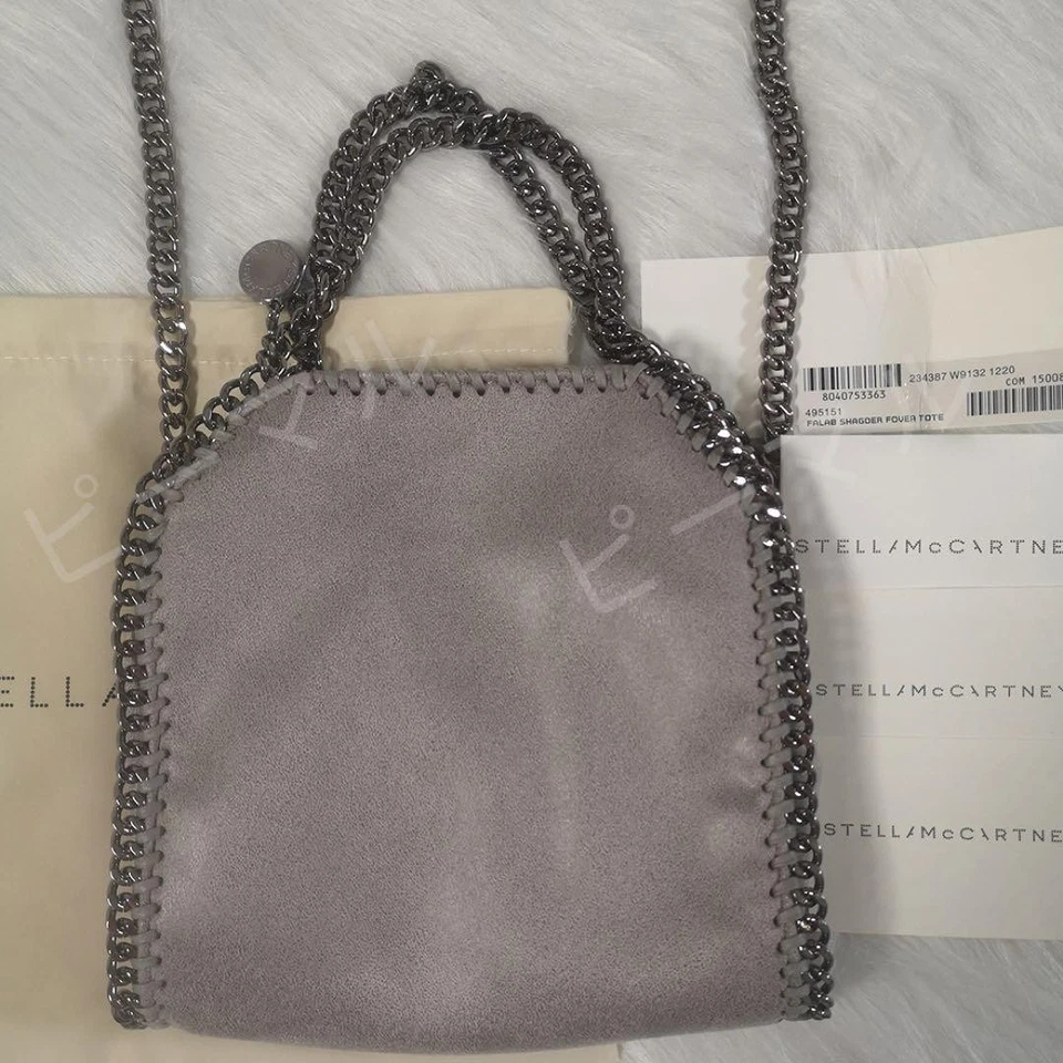 Bolso de Hombro Stella Mccartney Imitación Cuero Falabella Auténtico Gris Mujeres Reino Unido 127860 Foto 3 de 4