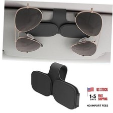 Sunglass Holder for Car Double Clip, Sunglasses Clip for Car Visor, Black