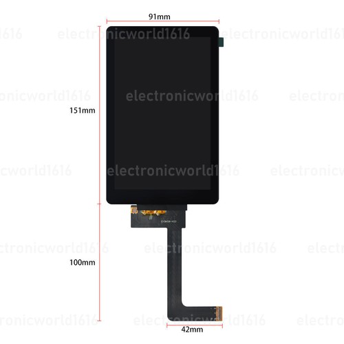 For Anycubic Photon Mono/ Mono SE 2K 6.08 in LCD Display W/Protector Replacement - Afbeelding 2 van 5