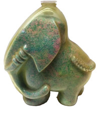 Elephant Multi-Color Pastels 3" x 3" Rare Sand Art Bottle
