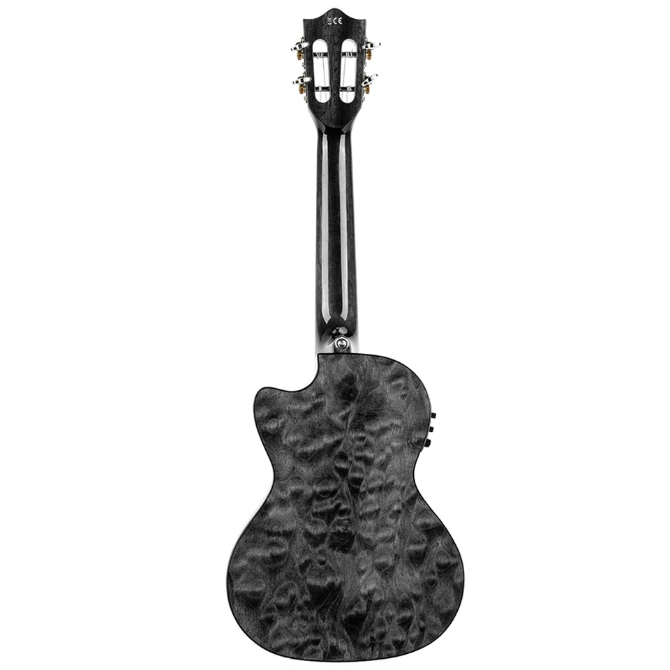 Ukelele Lanikai QM-BKCET Acolchado Arce Negro Mancha Tenor A/E con Estuche de Espuma Foto 2 de 2