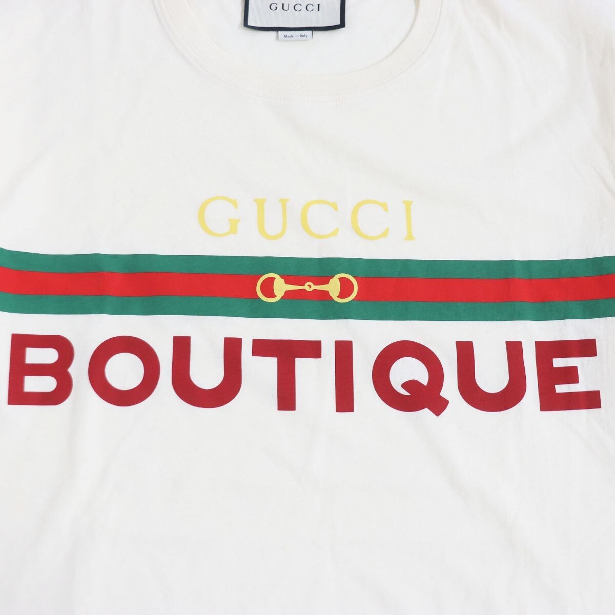 Gucci 615044 T Shirt Boutique Web Line Logo Print M Size Gucci 615044 T Shirt Boutique Web Line Logo Print M Size
