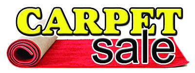 CARPET SALE DECAL sticker store carpeting area rugs rug wall to wall floor
