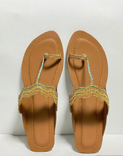 New Style Fancy Indian Kolapori Chappal - Embroidered Design Jutti for Women