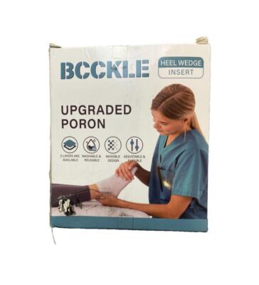 BCCKLE Heel Wedge Inserts Over Pronation Insole 3 Layer Orthopedic Support Large