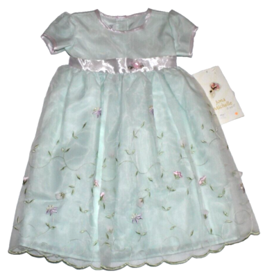 NWT Toddler Girls Formal Short Sleeve Dress Size 3T Light Green Jona  Michelle | eBay