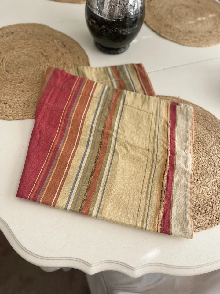 2 Pottery Barn EURO Pillow Covers Serape Stripe Southwest BOHO 30 x 30 - Image 2 of 3