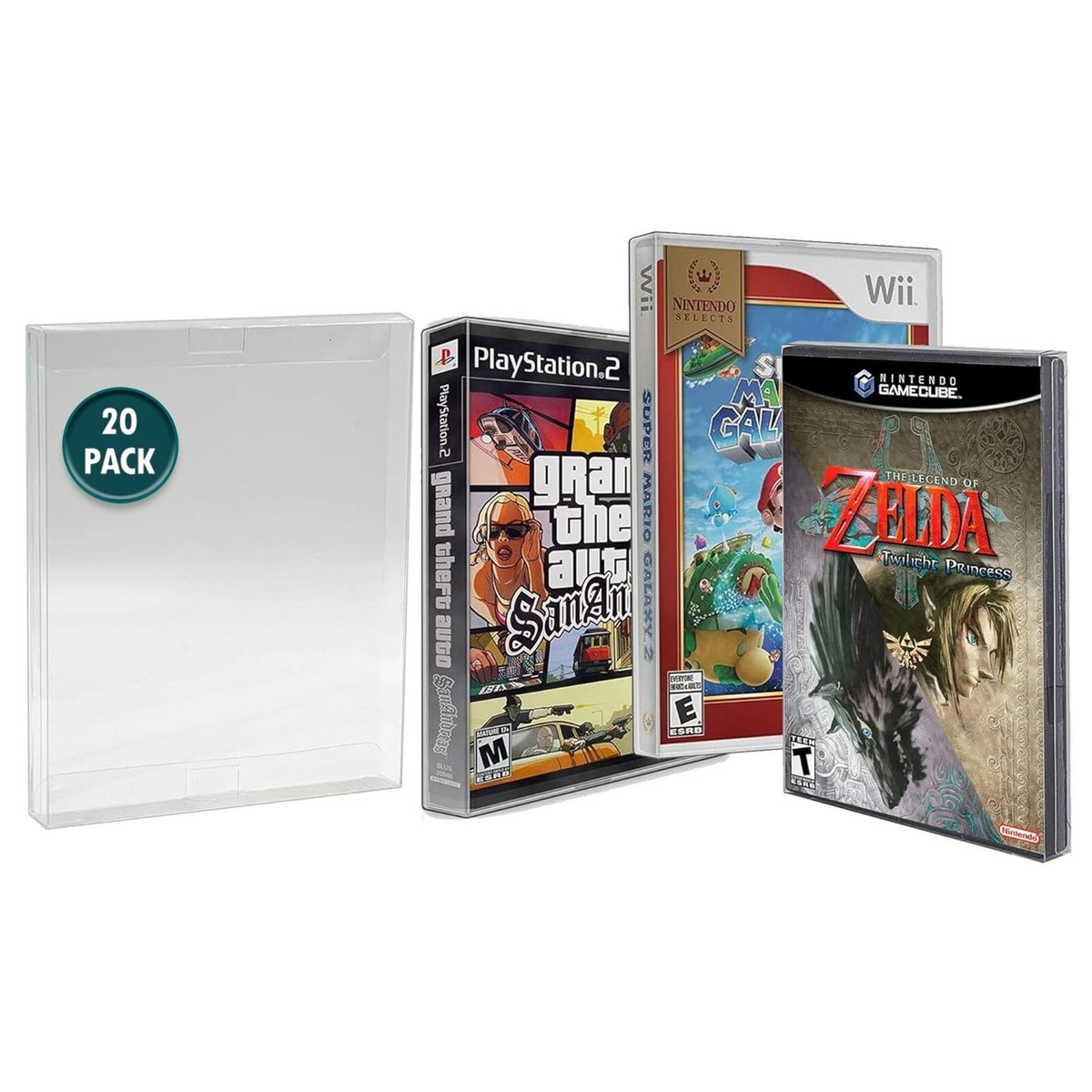 20X Video Game Protector Case for: PS2 WII WII U Gamecube