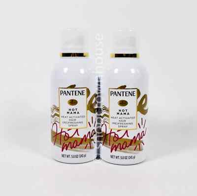 2 Pack- Pantene pro-v HOT MAMA Heat Activated Hair Refreshing Spray 5.0 oz