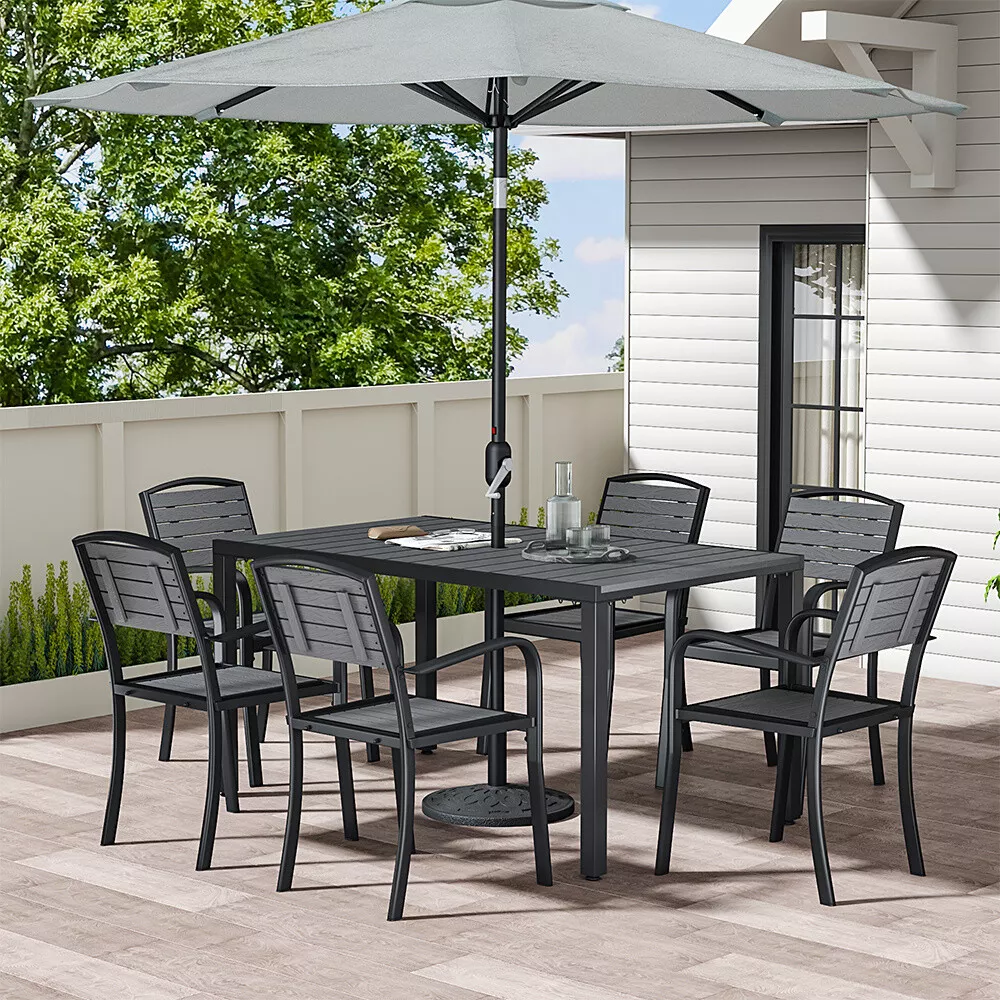 Outdoor Dining Set Garden Table And Chairs 4 6 Seater Patio