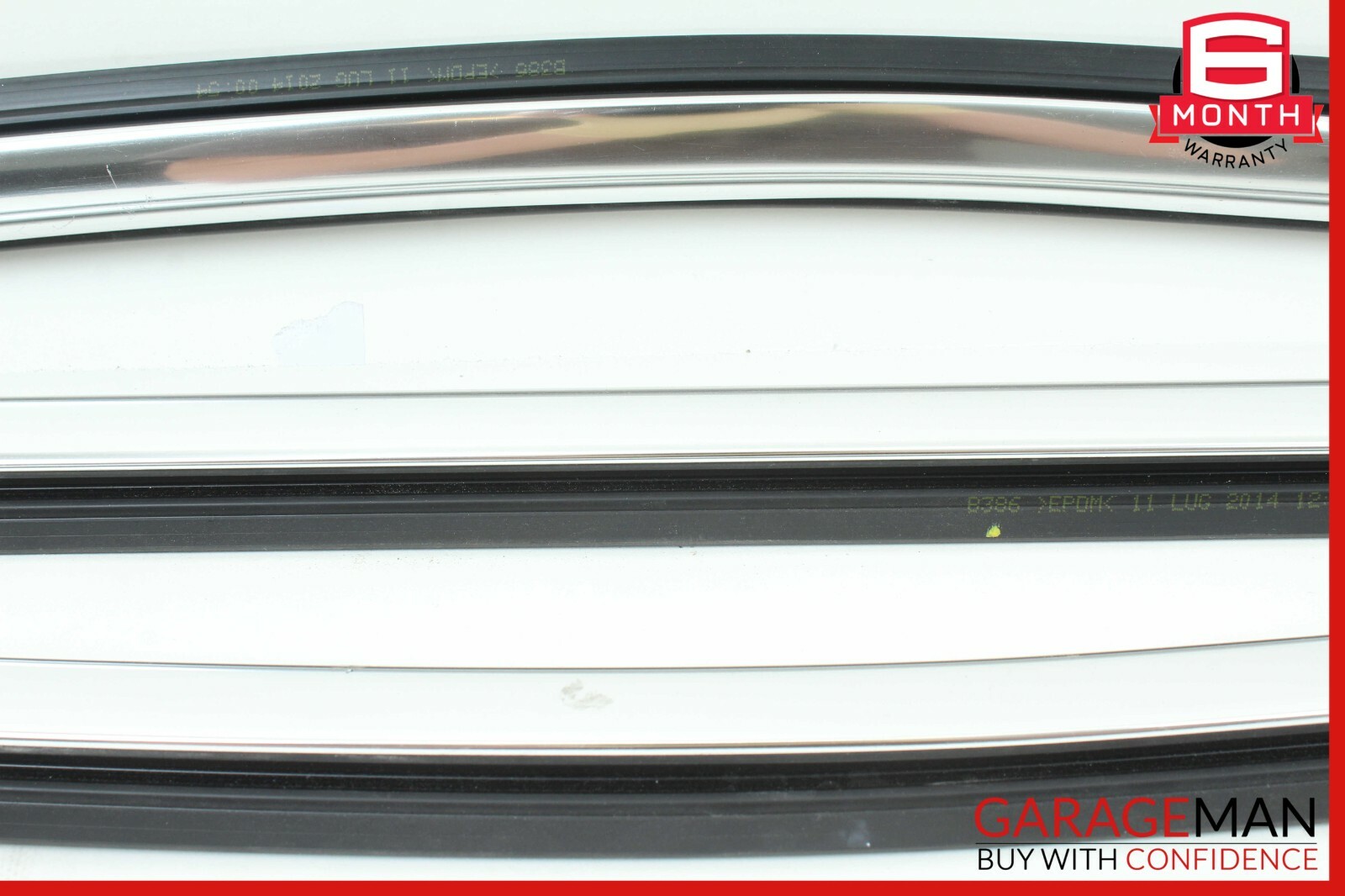 14-17 Maserati Ghibli Rear Exterior Door Chrome Trim Molding Panel Cover Set OEM