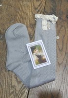 Victorian Trading Co Buttons & Lace Pointelle Boot Socks Gray on sale Victorian Trading Co Buttons & Lace Pointelle Boot Socks Gray on sale