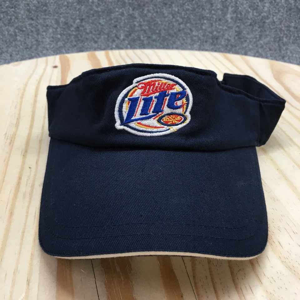 Sombrero visera Miller Lite para hombre azul talla única ajustable ala curva logotipo bordado Foto 2 de 4