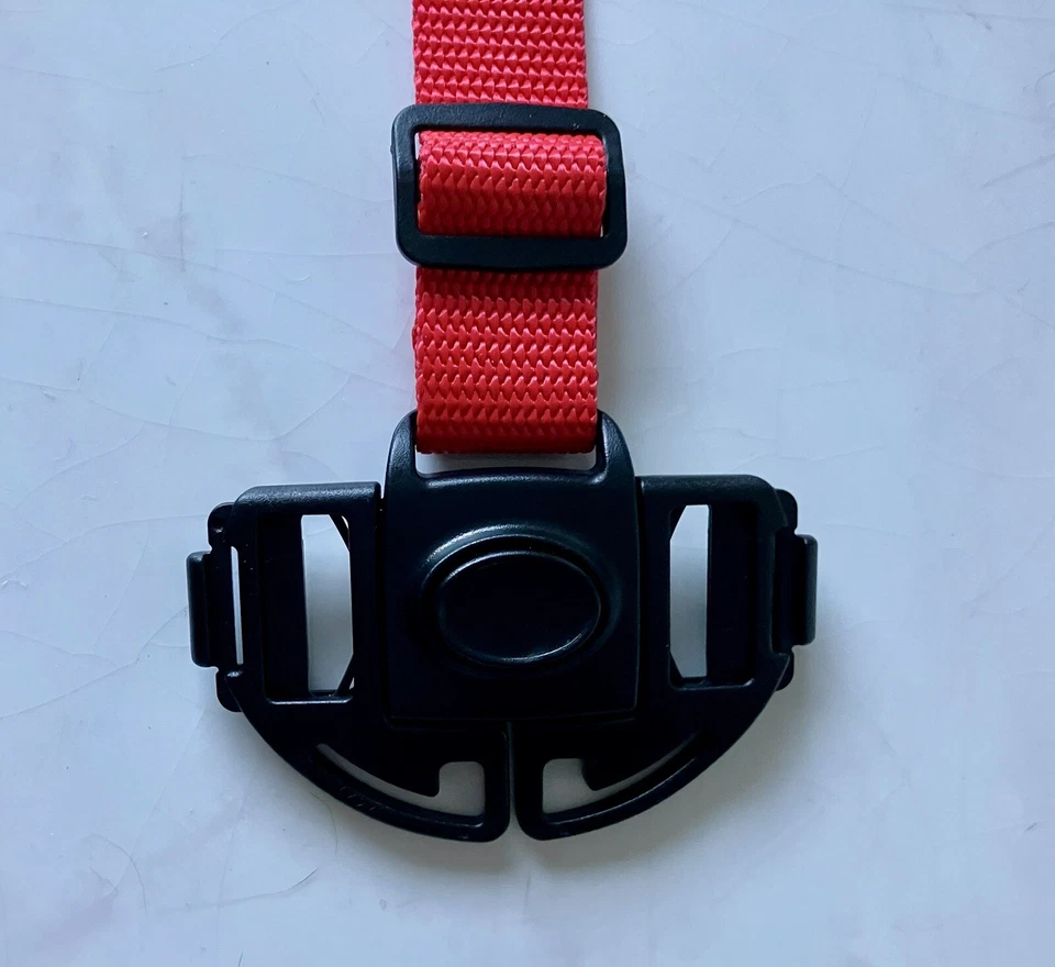 Hebilla de repuesto de 5 puntos con correa central ROJA para cochecito BOB REVOLUTION Foto 4 de 4