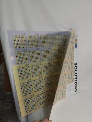 Colorku Replacement Part: Soluntion SHEET ONLY, Color Sudoku
