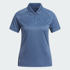 Image of adidas Golf Ladies Ultimate365 HEAT.RDY Blue Polo Shirt, Size Medium 35-37" Bust