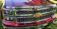 Chrome Aeroskin Hood Protector Bug Shield Deflector For 2014-2015 Silverado 1500