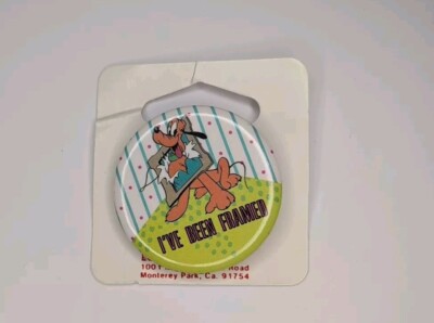 1988 Walt Disney Company I've Been Framed Pin Back Button 1 3/4''