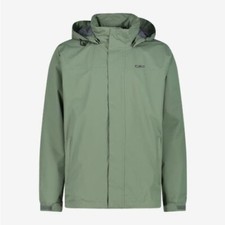 CMP Chaqueta Hombre Lluvia Snaps con Capucha Desmontable - E452 (Salvia)