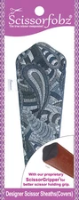 SCISSORFOBZ Designer Scissors Sheath Cover Single large Shades of Grey Paisley