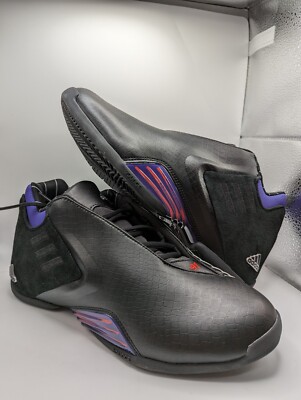 Adidas TMAC 3 Restomod Raptors Black Purple Basketball Shoe GY2394 Men Size 10