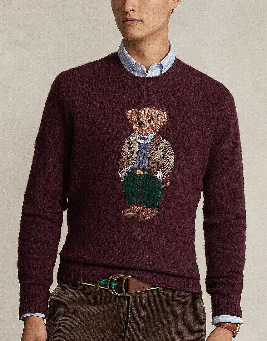 Polo Ralph Lauren Men's Polo Bear Wool-Cashmere Sweater - XL Polo Ralph Lauren Men's Polo Bear Wool-Cashmere Sweater - XL