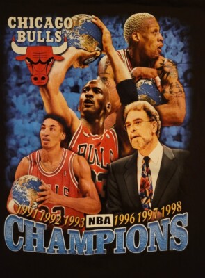Vintage Chicago Bulls Greatest Team Ever NBA Rap Tee XL | eBay