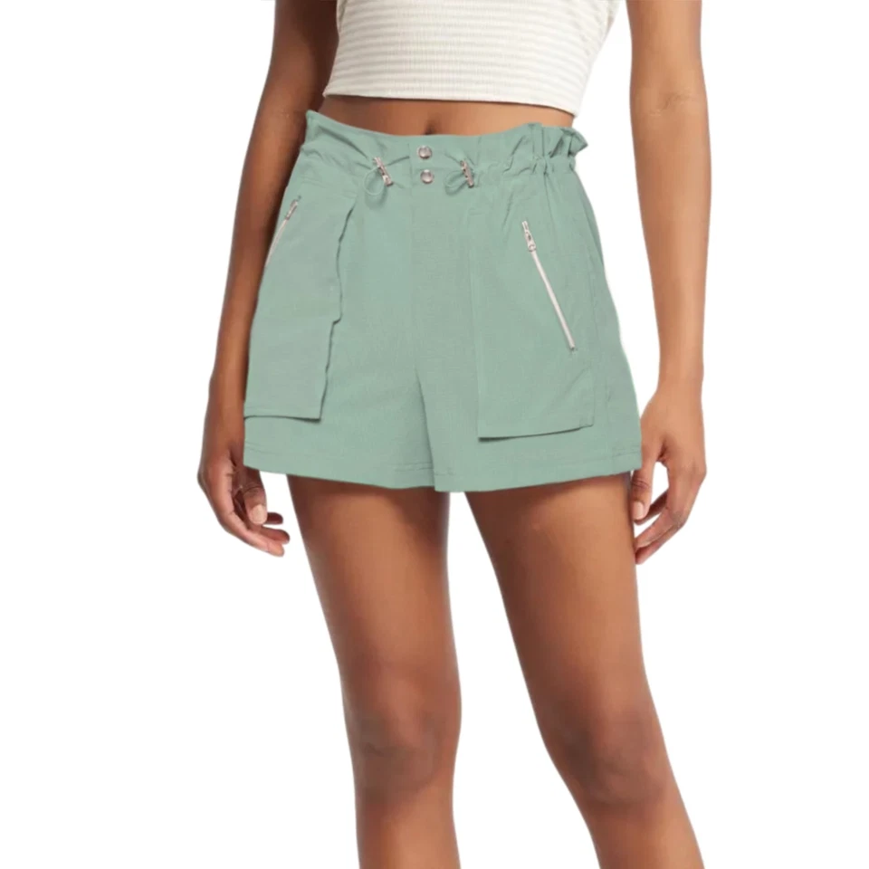 NUEVO CON ETIQUETAS C&C California Pantalones Cortos Bungee Ligeros Elastizados con Cremallera Bolsillo s:S-XL Foto 4 de 4