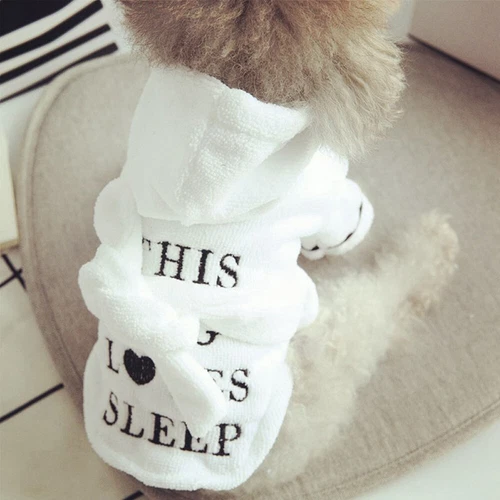 Pet Dog Pajamas Fleece Puppy Pyjamas Sleepwear Clothes Hoodie French Bulldogš - Picture 2 of 14