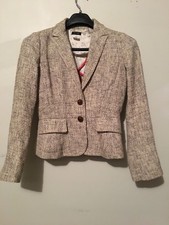 J. Crew Size 2 Tweed Beige Brown Jacket Blazer Women Formal Style 74380