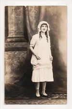 J-634 Girl in Costume early Real Photo Postcard