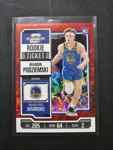 2023-24 Optic Contenders Red Scope RC #3 Brandin Podziemski - Warriors