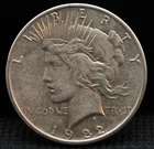1922 Philadelphia Peace Silver Dollar 90% Silver Circulated Collectible Coin