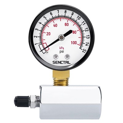 2'' Steel Gas Pressure Test Gauge Assembly, 3/4'' FNPT Connection, 0-15psi, +/-
