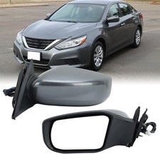 Left Driver Side Gray Mirror Compatible with Nissan Altima 2013-2018 Sedan Powe