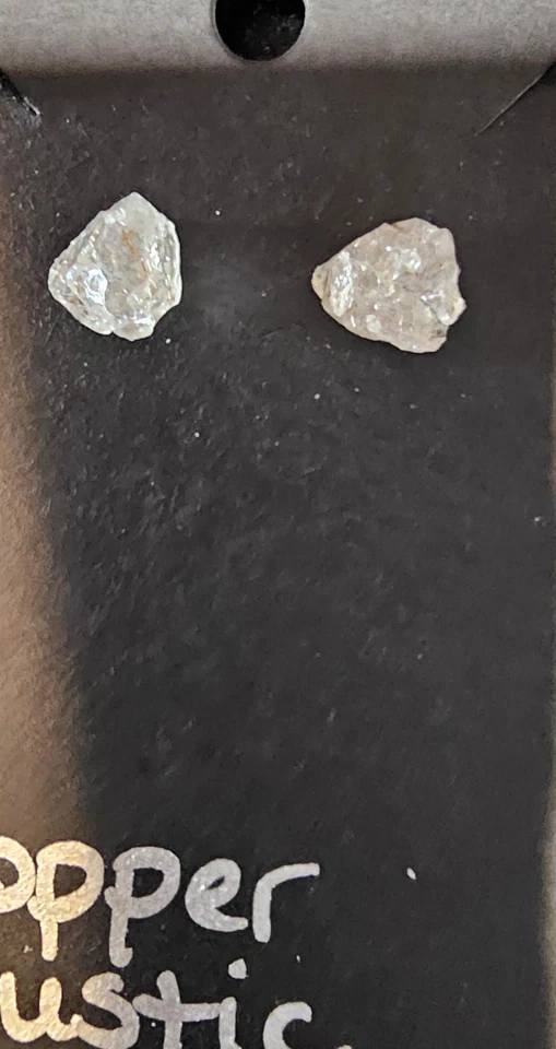 PENDIENTES DE CUARZO RÚSTICO COBRE NATURAL CRUDO CRISTAL NUEVOS ÚNICOS Foto 2 de 4