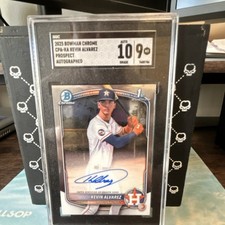 Bowman Chrome 2025 Kevin Alvarez Prospect Autographed SGC 10 CPA-KA