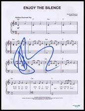 Dave Gahan "Depeche Mode" AUTOGRAPH Signed 'Enjoy the Silence' Sheet Music ACOA