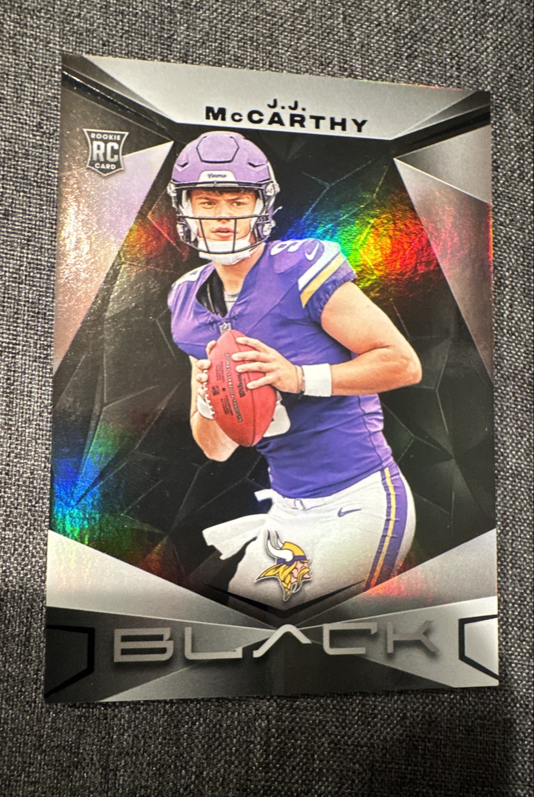 2024 Panini Black - Rookies J.J. McCarthy #134 (RC)