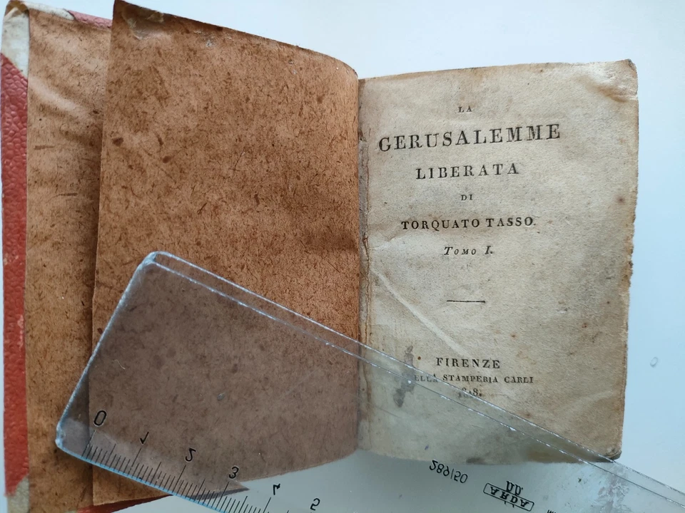 GERUSALEMME LIBERATA, CANTI 1° - 10° IN MINILIBRO DEL 1818 - Immagine 4 di 4