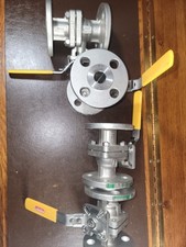 (Lot Of 4) Merit SS 3/4" 2 Pc Ball Valve, 150# Full Port, Flanged kfdmv2015fp-12